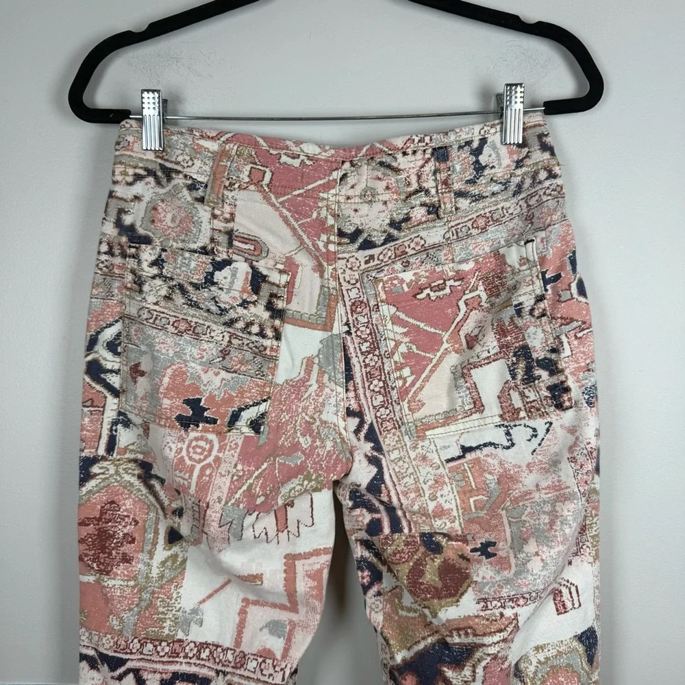 Anthropologie The Wanderer Utility Pant Button Fly Boho Size 27 Tapestry Aztec